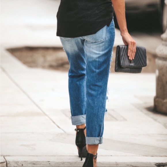 Kancan Mid Rise Boyfriend Fit Denim Jeans KC8281M - Picture 3 of 12